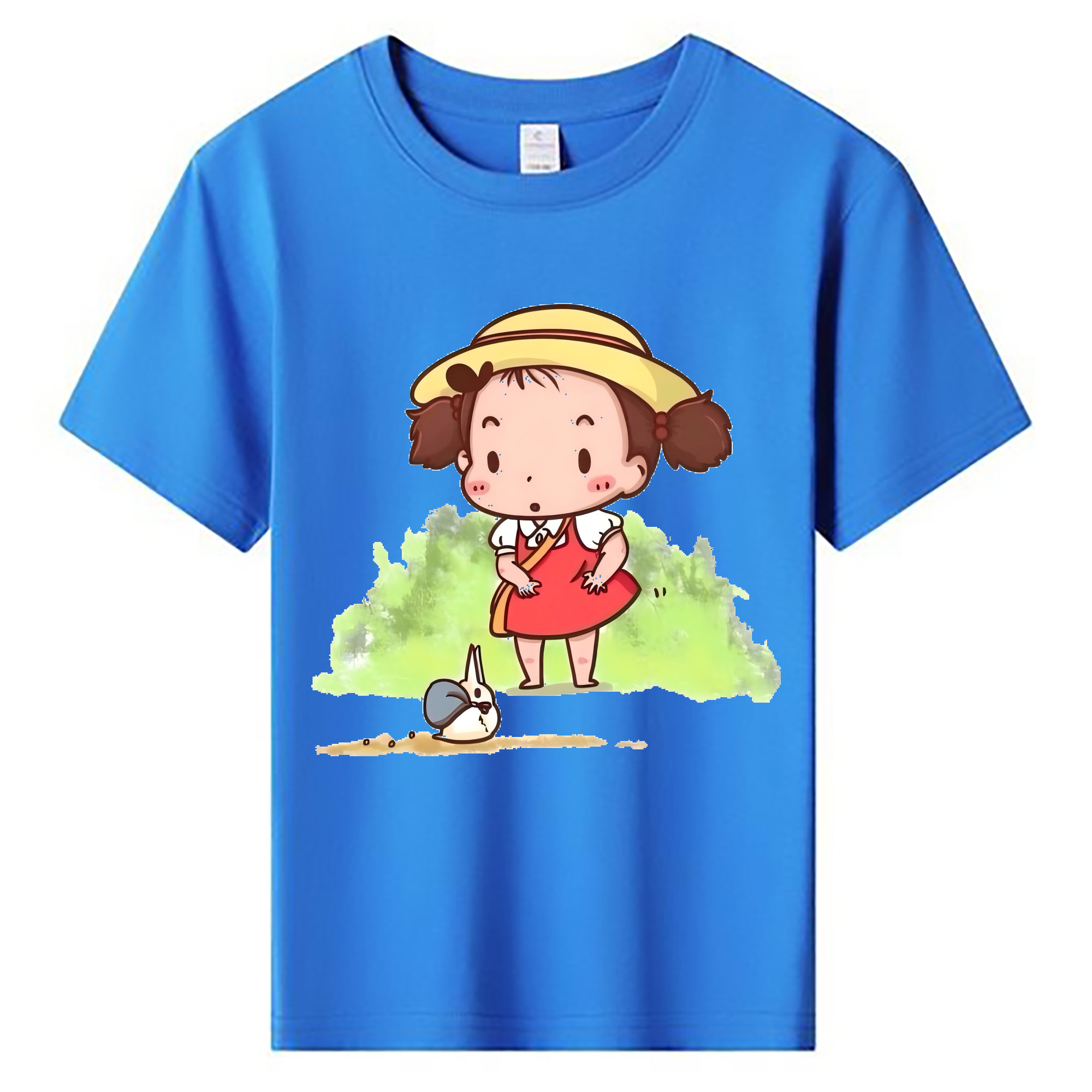 （画像用） となりのトトロ 草壁メイ 草壁サツキ My Neighbor Totoro Satsuki Kusakabe Mei Kusakabe 綿100％キッズTシャツ（フロントプリント）